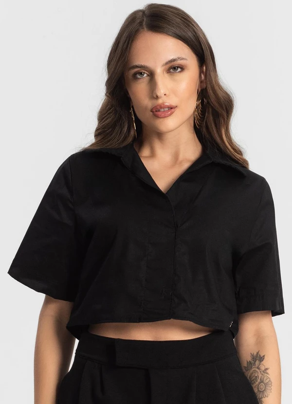 Endless - Camisa Cropped Preto