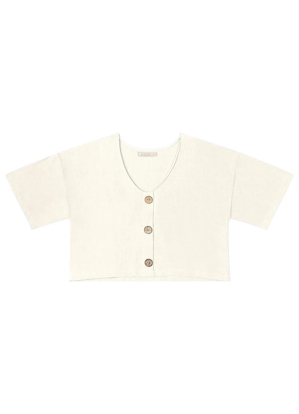 Endless - Camisa de Linho Feminina Bege 3