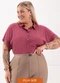 Lunender Mais Mulher - Camisa de Mangas Curtas Plus Size Verde - variação: Vermelho
