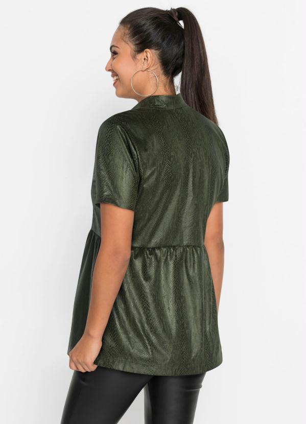bonprix - Camisa de Suéde Animal Print Cobra Verde 2