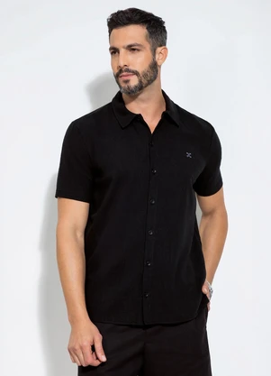 Exco - Camisa em Algodão Preto - EXCO