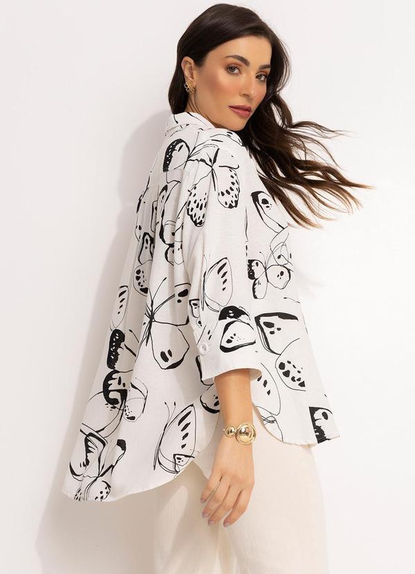 Farm - Camisa em Viscolinho Off White 4