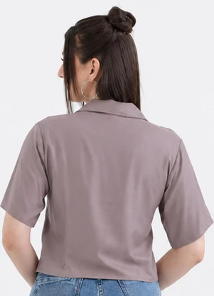 Habana - Camisa em Viscose Sarjada Lilás - HABANA