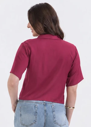 Habana - Camisa em Viscose Sarjada Pink - HABANA