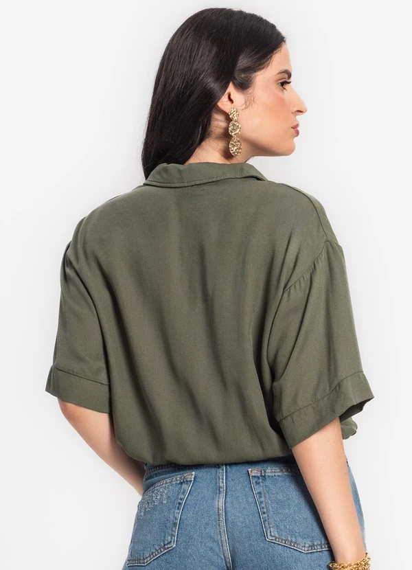 Endless - Camisa Feminina com Bolso Verde 2