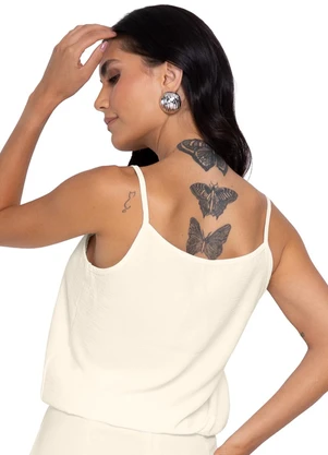Rovitex - Camisa Feminina com Botões em Air Flow Bege - ROVITEX