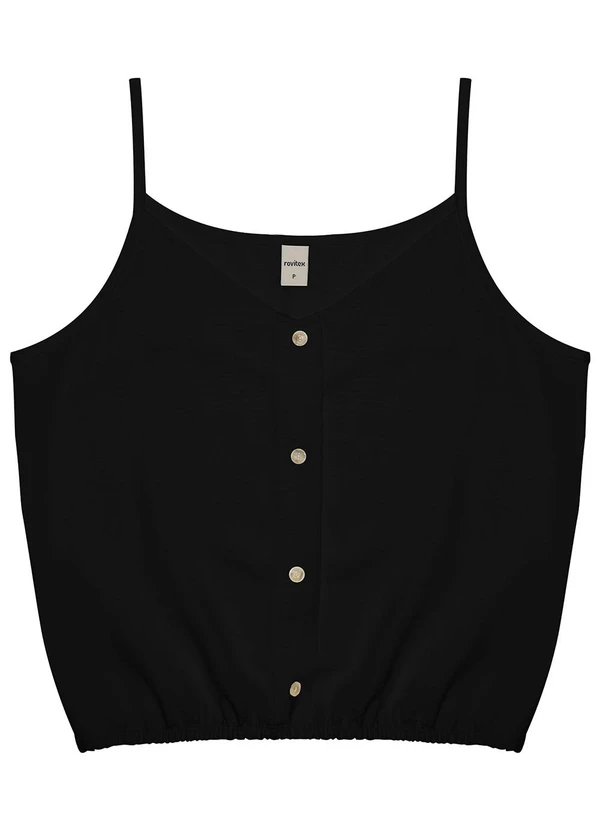 Rovitex - Camisa Feminina com Botões em Air Flow Preto 4