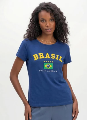 Essendi - Camisa Feminina Copa do Mundo Azul - ESSENDI