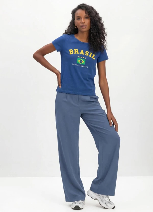 CAMISA FEMININA COPA DO MUNDO AZUL - ESSENDI