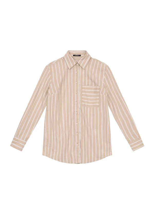 Essendi - Camisa Feminina em Fio Tinto Marrom 3