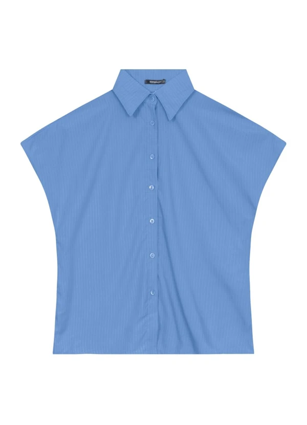 Essendi - Camisa Feminina em Tricoline Azul