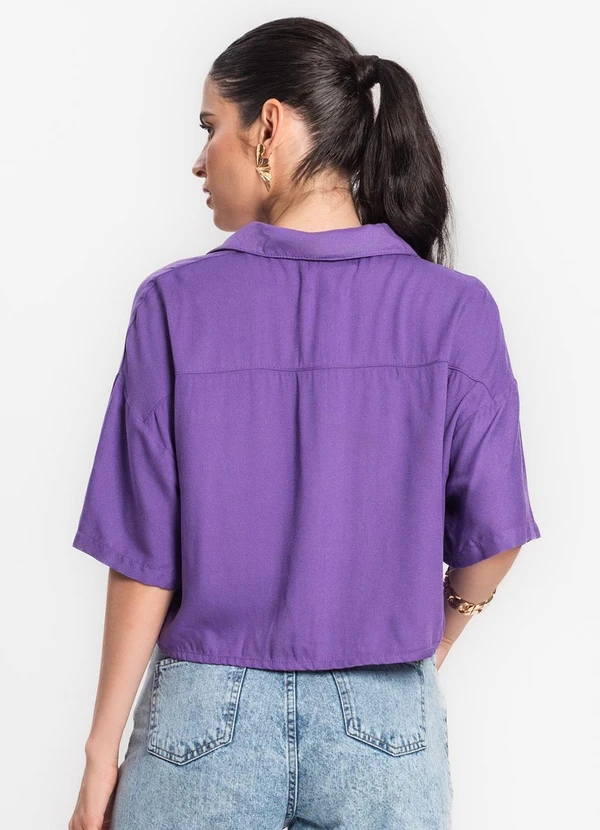 Endless - Camisa Feminina em Viscose Creponada Roxo 2