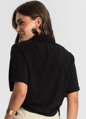 Endless - Camisa Feminina Gola Dupla Preto - ENDLESS
