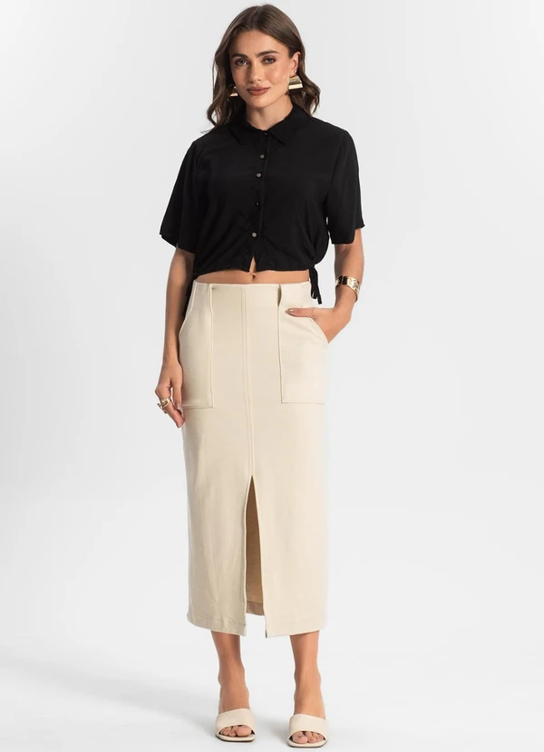 Endless - Camisa Feminina Gola Dupla Preto 3