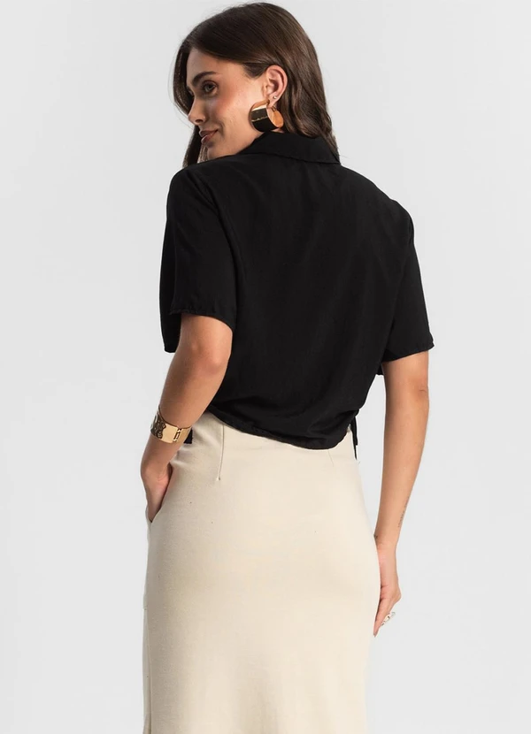 Endless - Camisa Feminina Gola Dupla Preto 4