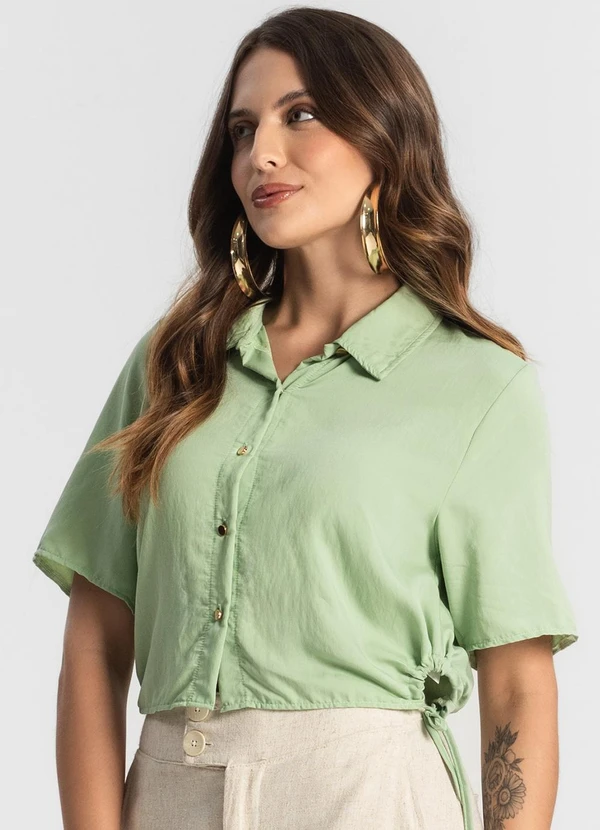 Endless - Camisa Feminina Gola Dupla Verde