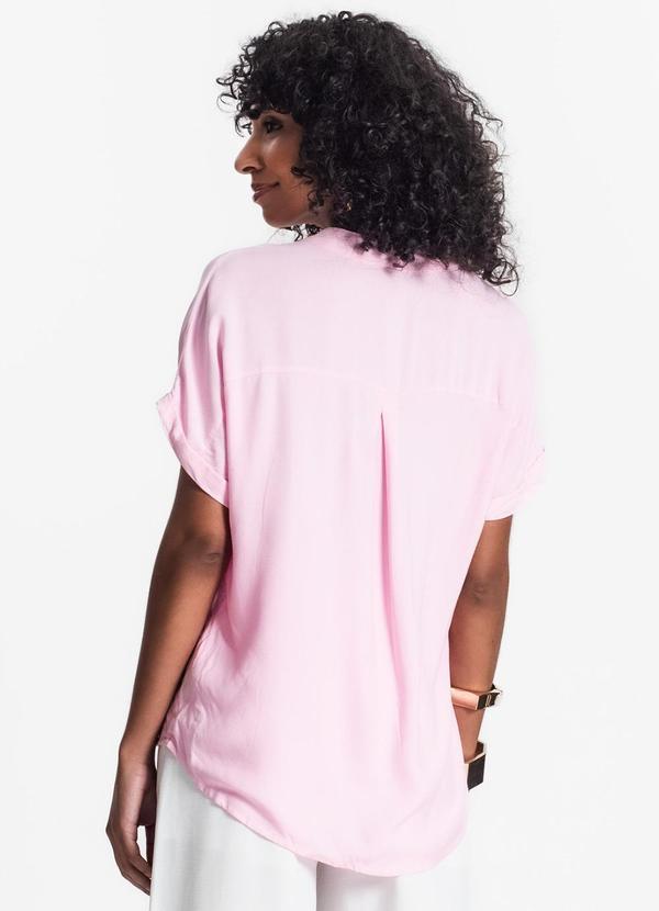 Select - Camisa Feminina Gola Padre Manga Curta Rosa 2
