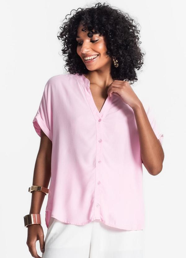 Select - Camisa Feminina Gola Padre Manga Curta Rosa 4