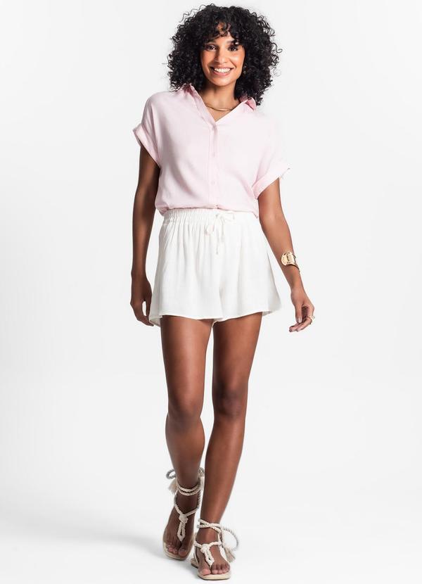 Select - Camisa Feminina Gola Padre Manga Curta Rosa 3