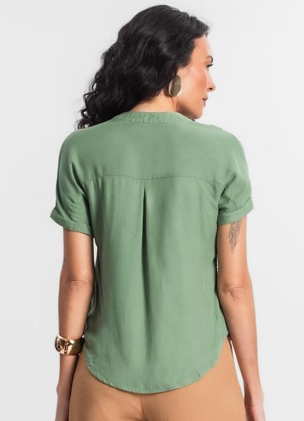 Select - Camisa Feminina Gola Padre Manga Curta Verde 2