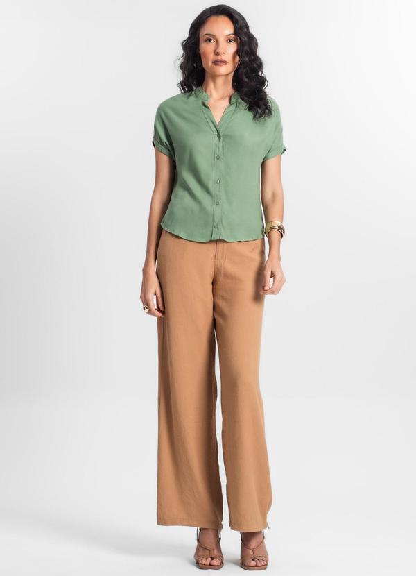 Select - Camisa Feminina Gola Padre Manga Curta Verde 3