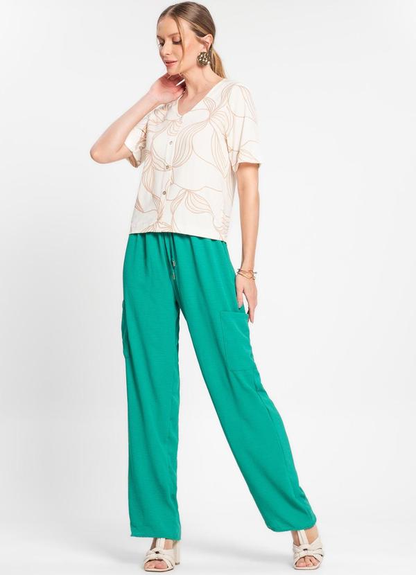 Rovitex - Camisa Feminina Manga Curta Bege 3