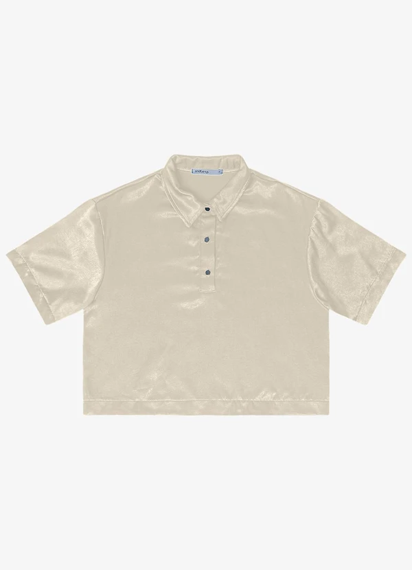 Endless - Camisa Feminina Manga Curta Bege 5