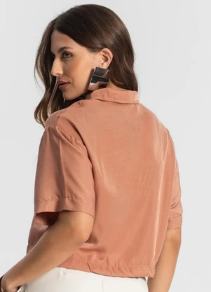 Endless - Camisa Feminina Manga Curta Marrom - ENDLESS