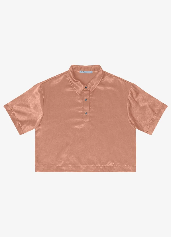 Endless - Camisa Feminina Manga Curta Marrom 5