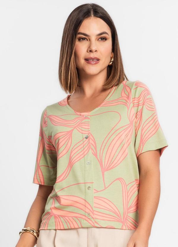 Rovitex - Camisa Feminina Manga Curta Verde