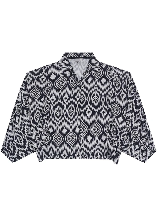 Malwee - Camisa Feminina Paisley em Viscose Branco 4