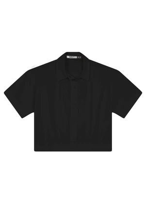 Minty - Camisa Feminina Tricoline Preto - MINTY