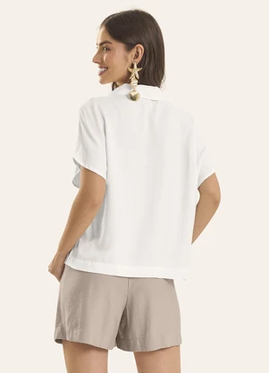 Rovitex - Camisa Feminina Viscose Bege - ROVITEX