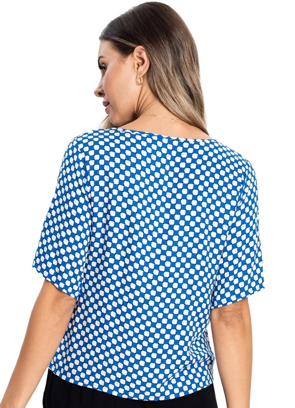 Rovitex - Camisa Feminina Viscose Creponada Azul 2