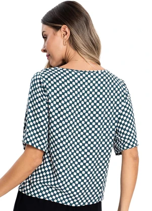 Rovitex - Camisa Feminina Viscose Creponada Verde - ROVITEX