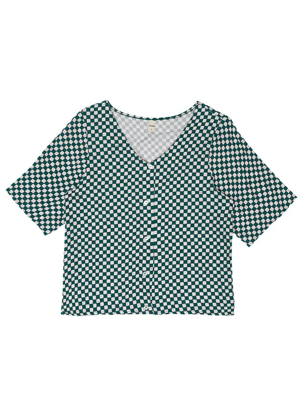 Rovitex - Camisa Feminina Viscose Creponada Verde 4