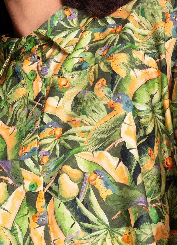 Farm - Camisa Floresta de Passarinho Verde 10