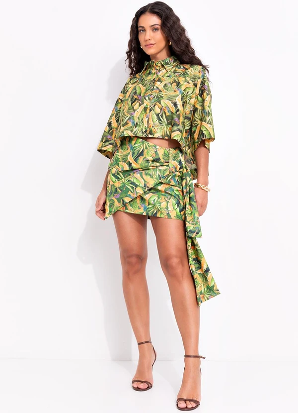 Farm - Camisa Floresta de Passarinho Verde 3