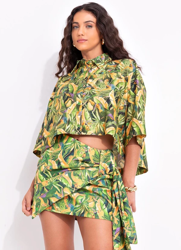 Farm - Camisa Floresta de Passarinho Verde 7