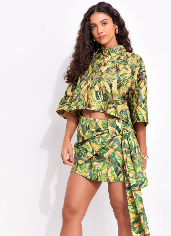 Farm - Camisa Floresta de Passarinho Verde 8