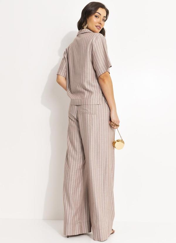 Colcci - Camisa Listrada Bege 4