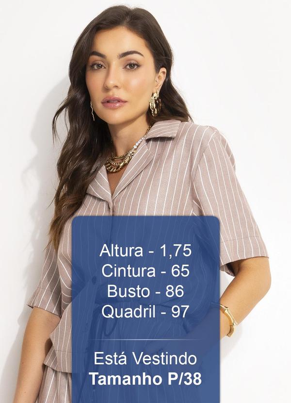 Colcci - Camisa Listrada Bege 5