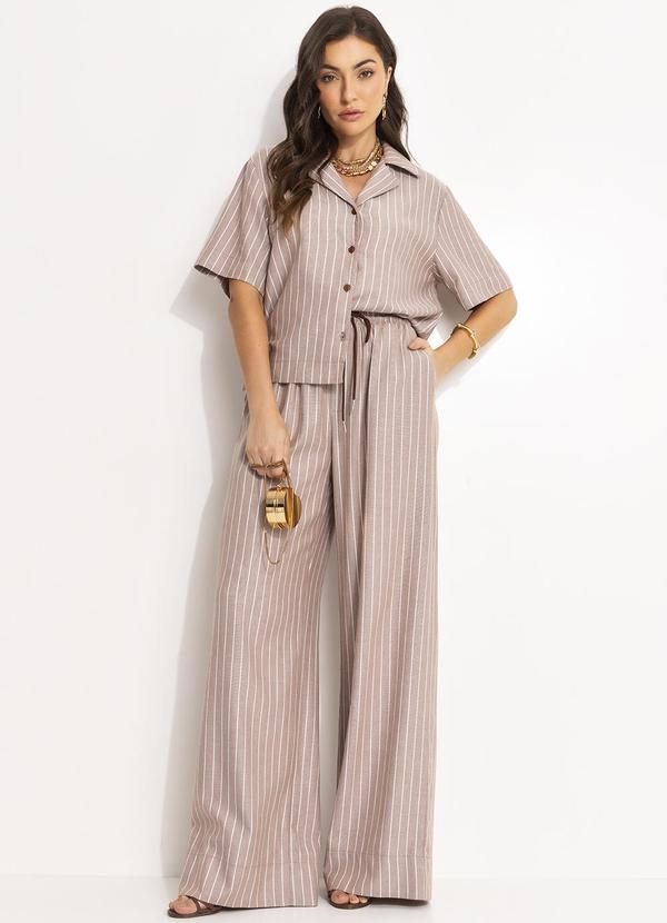 Colcci - Camisa Listrada Bege 6