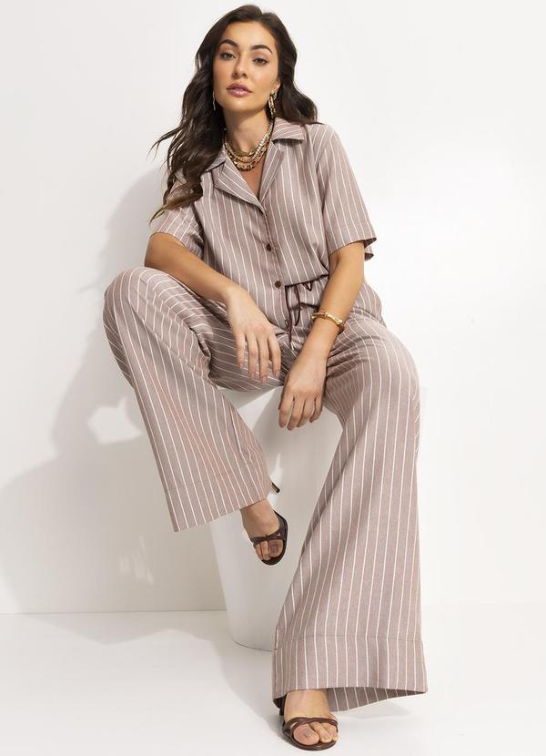 Colcci - Camisa Listrada Bege 8