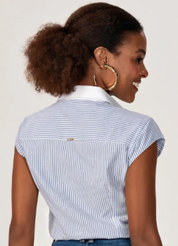 Principessa - Camisa Listrada com Manga Copinho Drica 2