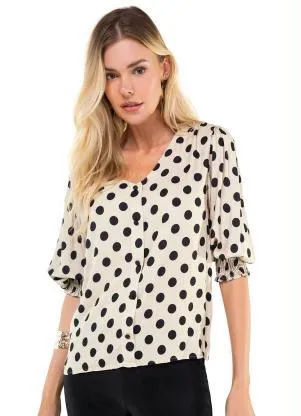 Endless - Camisa Manga 3/4 Bege - ENDLESS