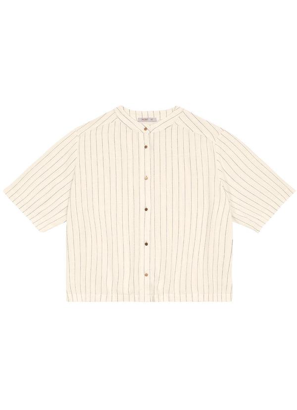 Secret Glam - Camisa Manga Curta Plus Size Bege 3