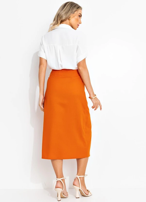 Quintess - Camisa Off White em Viscose Plana 4