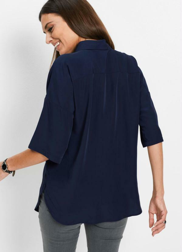 bonprix - Camisa Oversized Azul Marinho 2
