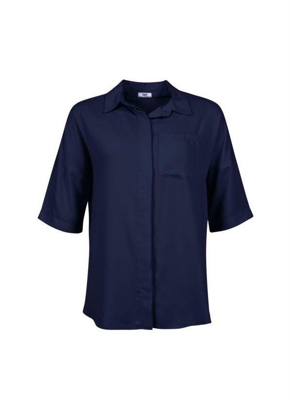 bonprix - Camisa Oversized Azul Marinho 5